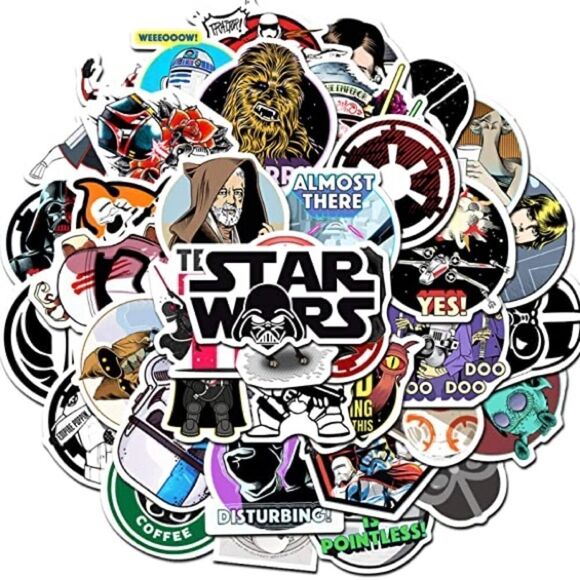 Lot of 100 Random Vinyl Star Wars Stickers - Picture 1 of 5
